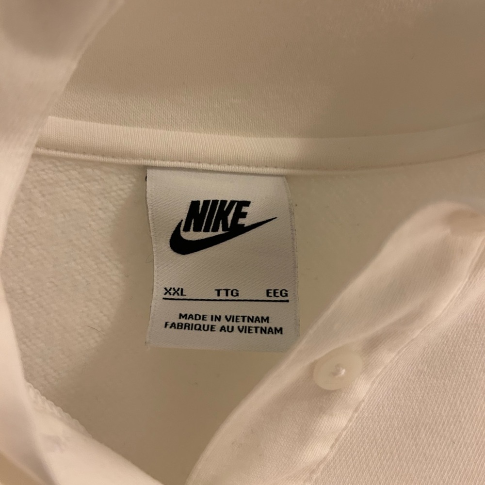Nike Womens Classic White Tunic Mock Neck Sweatshirt XXL - Picture 2 of 4